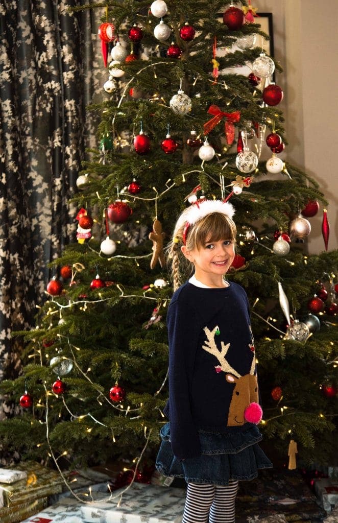 Preparing for Christmas with our Christmas tree and jumpers!