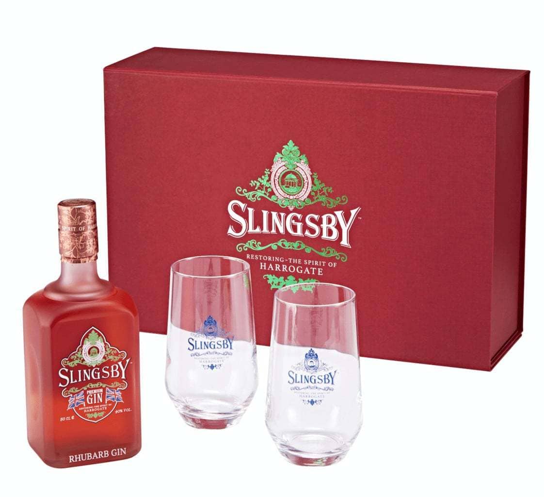 SLINGSBY YORKSHIRE RHUBARB GIN & HIGH BALL GLASS SET What is it: 50cl bottle of delicious Rhubarb Gin, with two elegant high ball glasses Cost: £49.99 Stockist link: https://www.spiritofharrogate.co.uk/slingsby-yorkshire-rhubarb-gin--goblet-set/