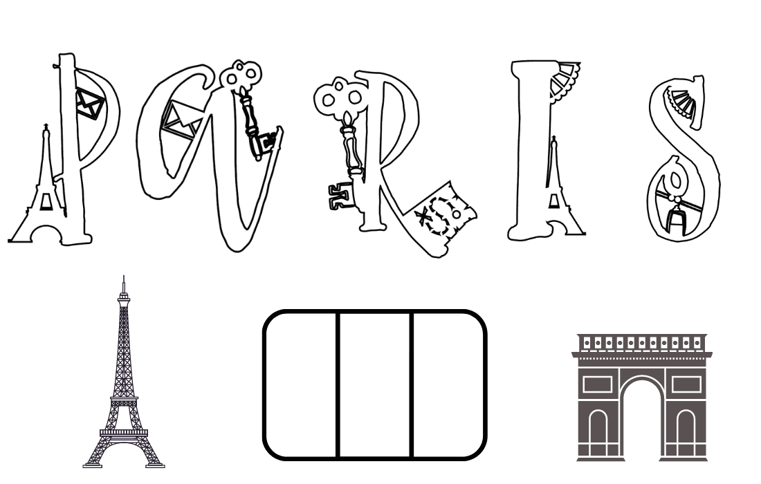 Free Paris Colouring Sheet