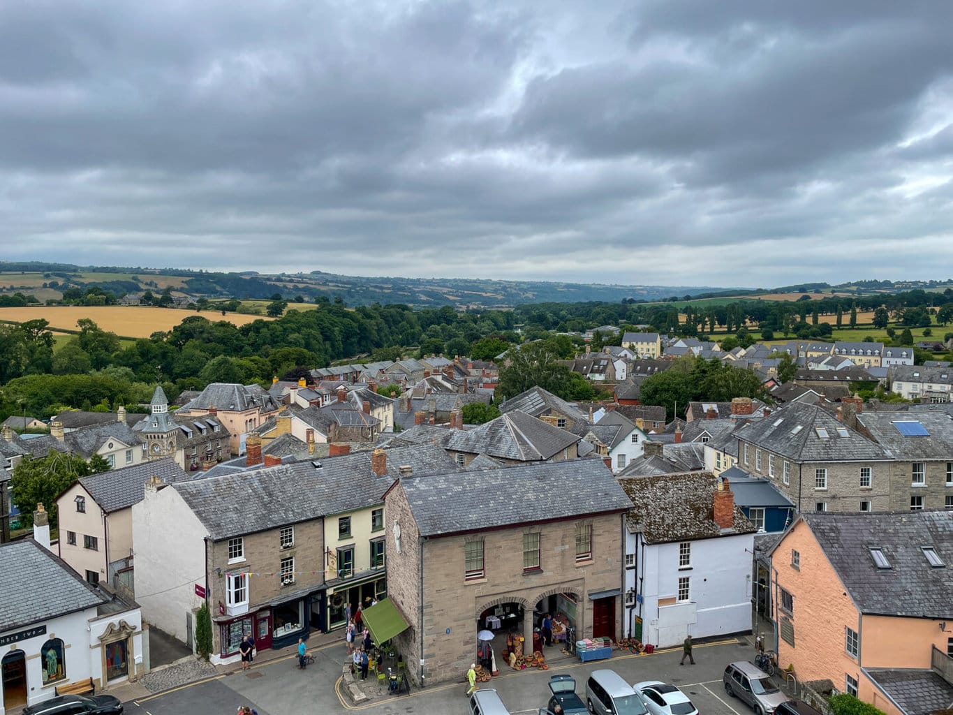 the view from Hay Castle