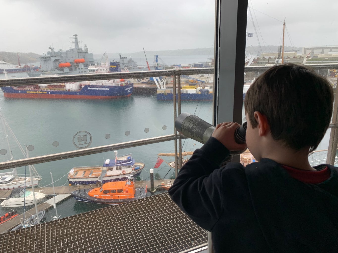 We visited the National Maritime Museum Cornwall on a very rainy day during the Easter holidays. The queue out of the door was the first indication that it was a popular family attraction!