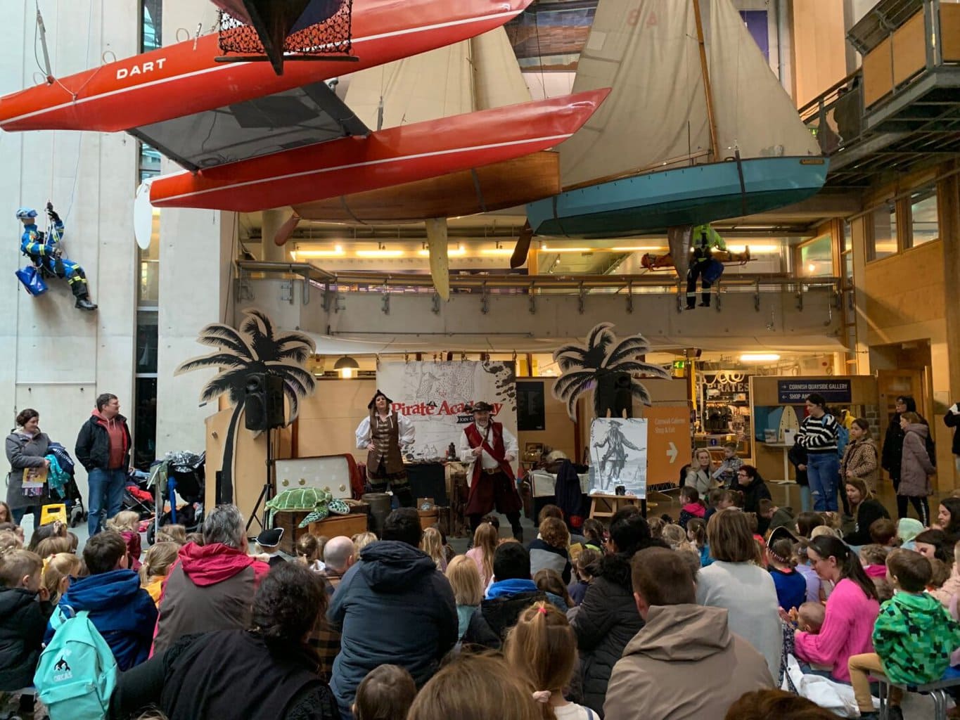 We visited the National Maritime Museum Cornwall on a very rainy day during the Easter holidays. The queue out of the door was the first indication that it was a popular family attraction!