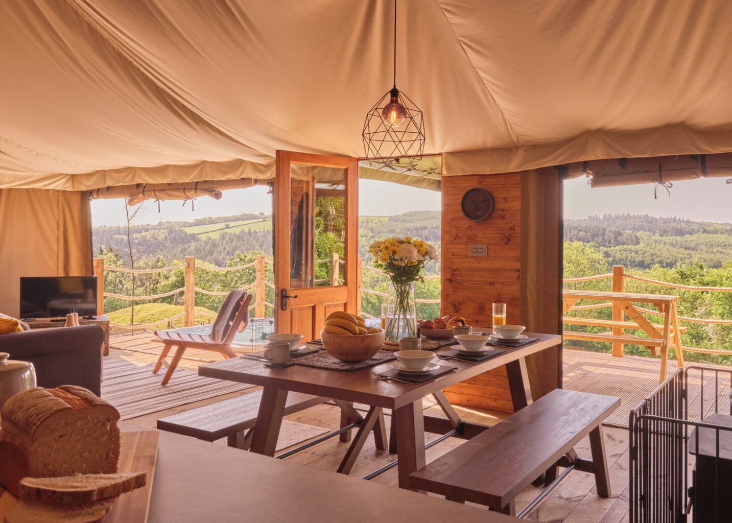 Glamping in Cornwall at Glynn Barton Holiday Cottages