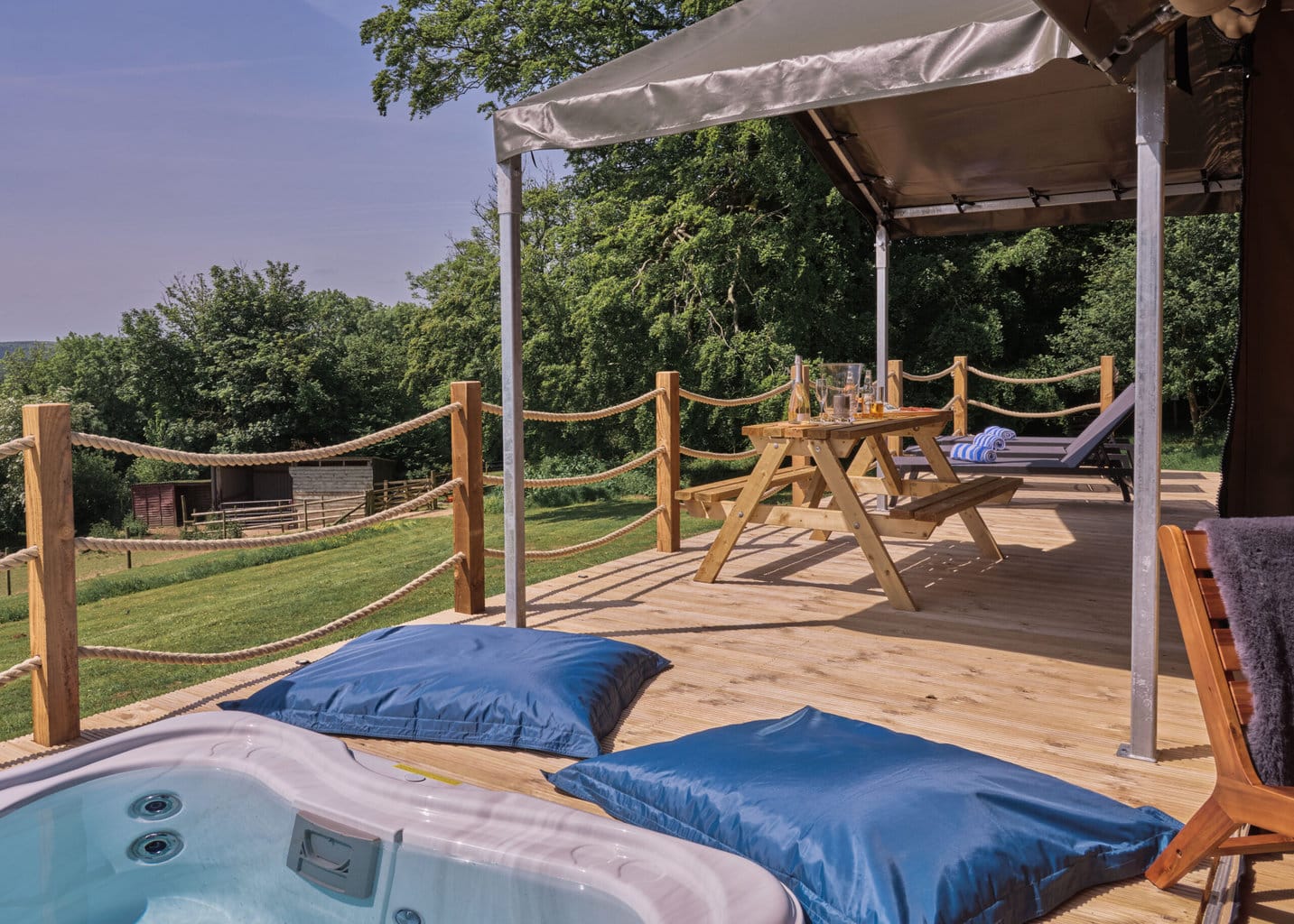Glamping in Cornwall at Glynn Barton Holiday Cottages