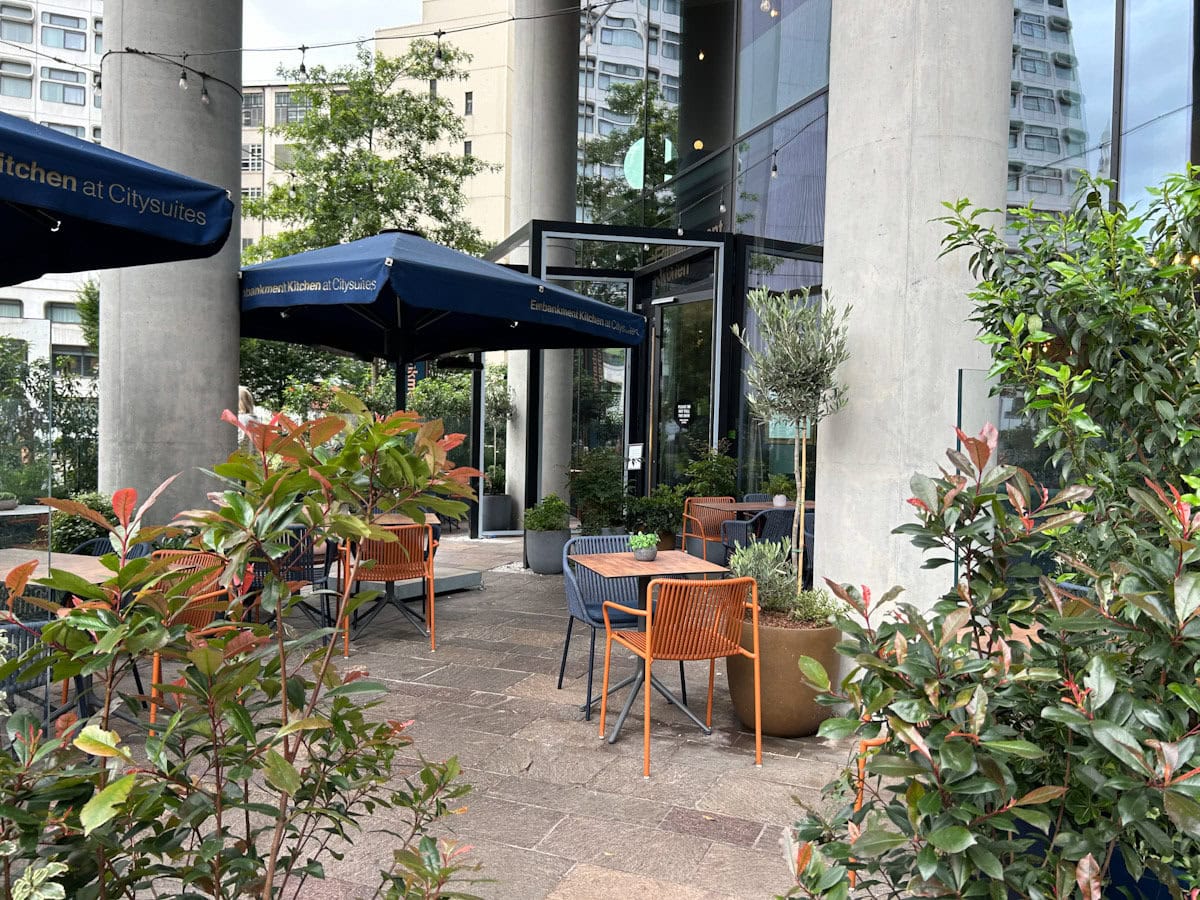 Outside Dining at Embankment Kitchen Manchester