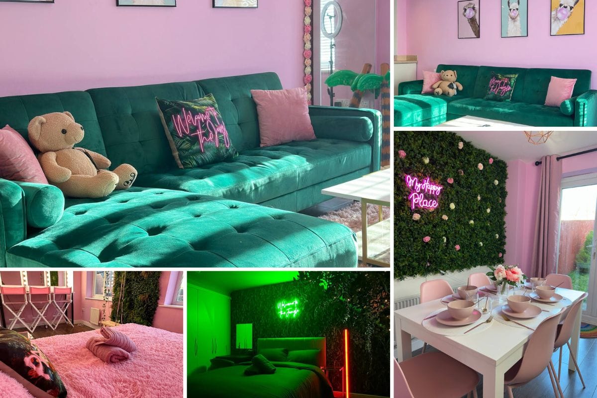 Pink and Green Airbnb Liverpool