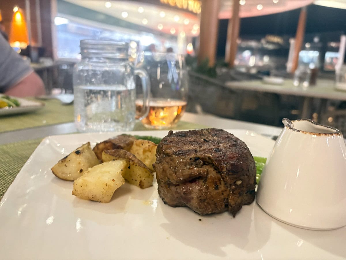 Steak in the Rooftop Grill on Celebrity-Apex