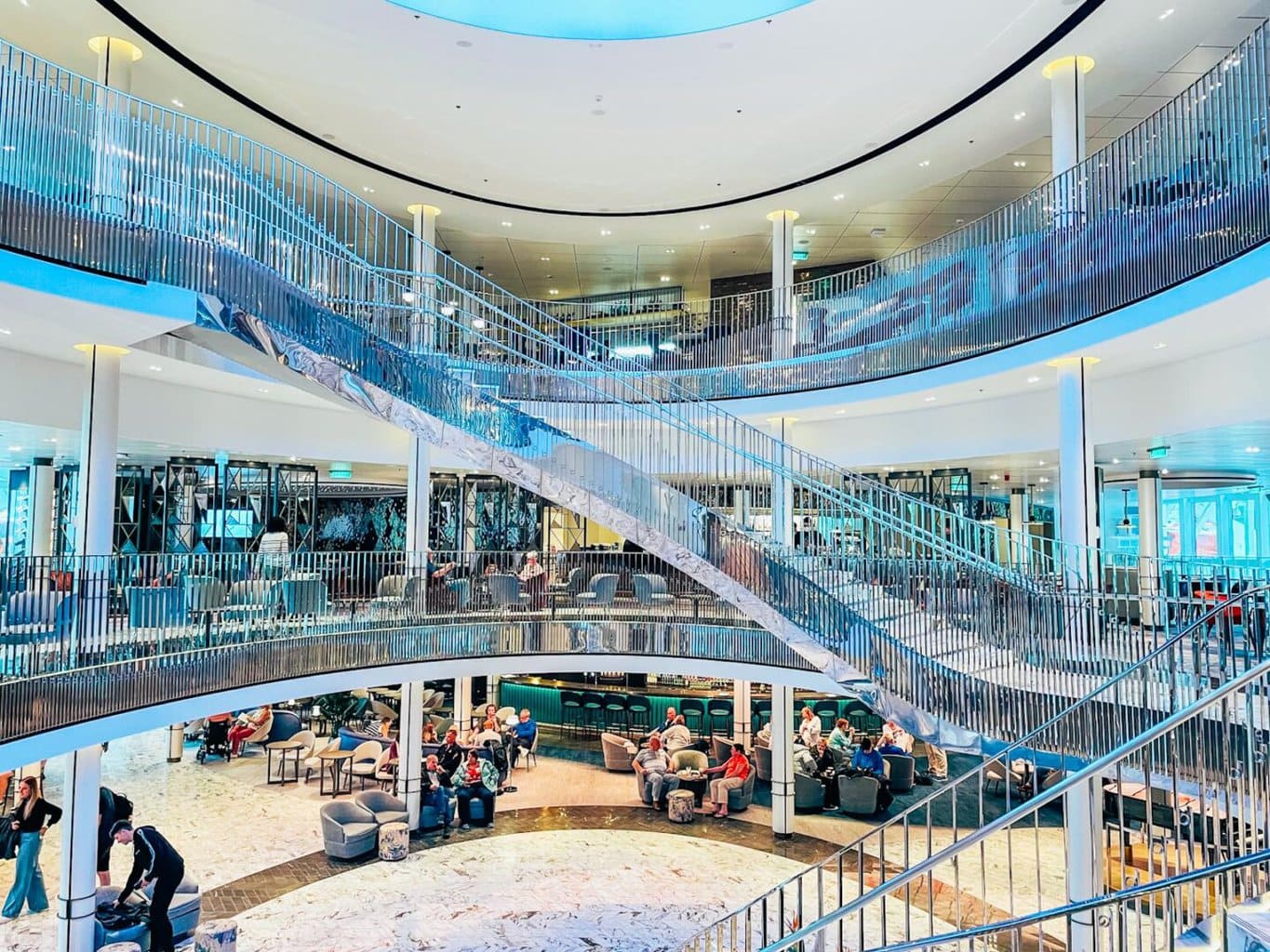 The Atrium On Iona Has Bars And Restaurants On All Levels,