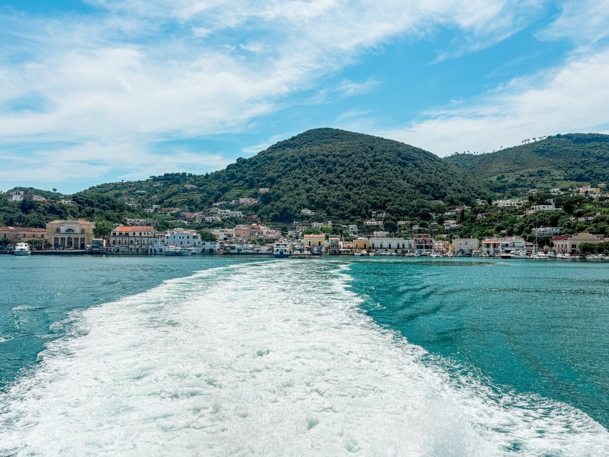 Sailing away from Ischia
